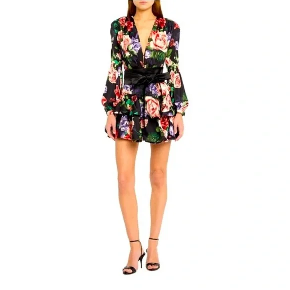 Bronx and Banco Bedouin Rose Tiered Floral Print Dress - Picture 2 of 12